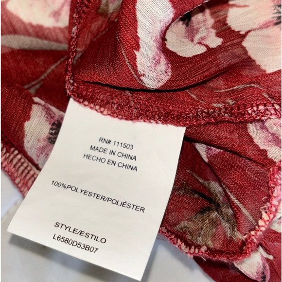 Love & Piece Sheer Floral Blouse Size Small - Picture 7 of 8